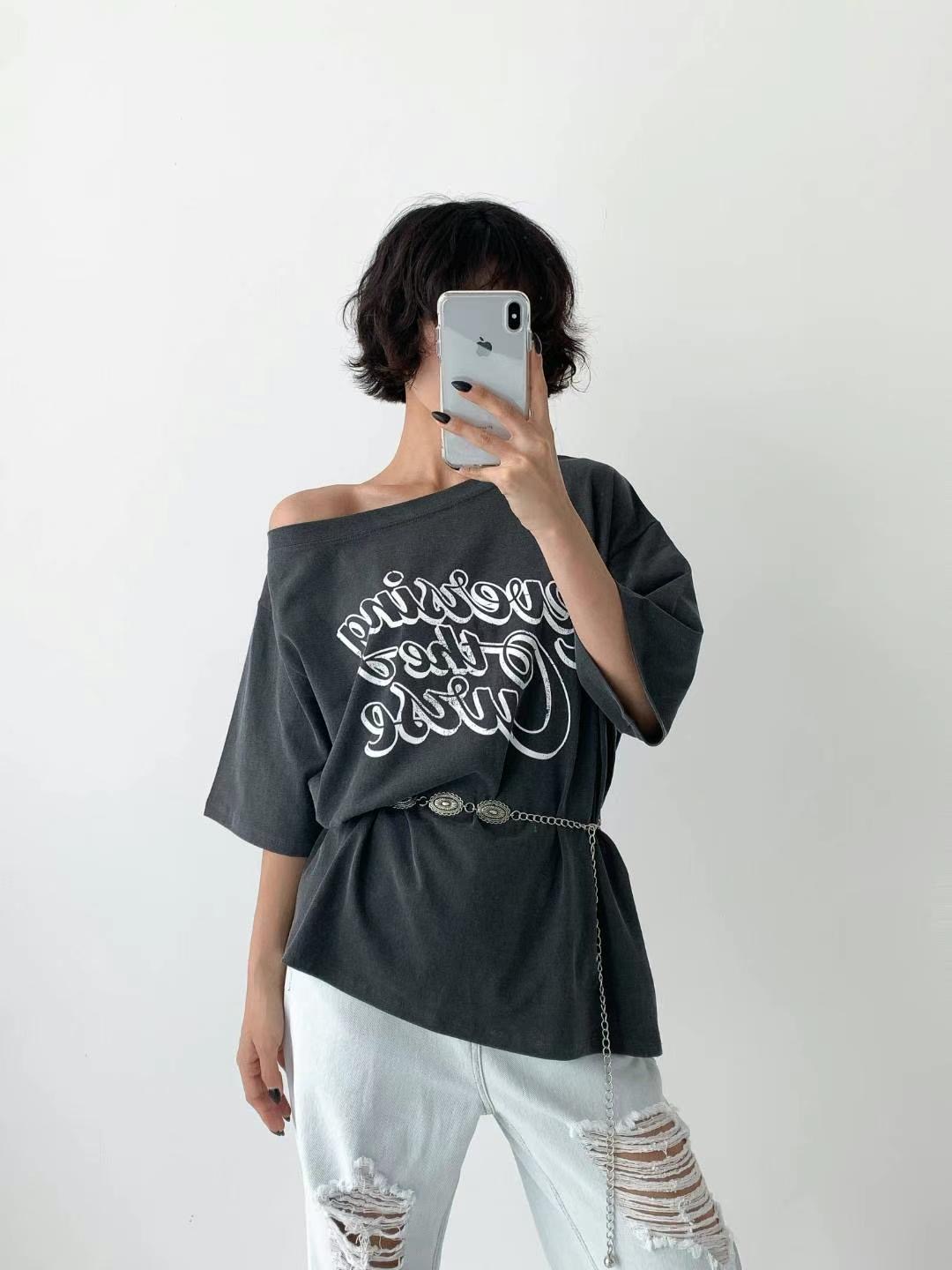 DOTNODI(無品牌標)韓國代購㊣女士新款推薦時尚25春夏T恤DOTNODIT恤