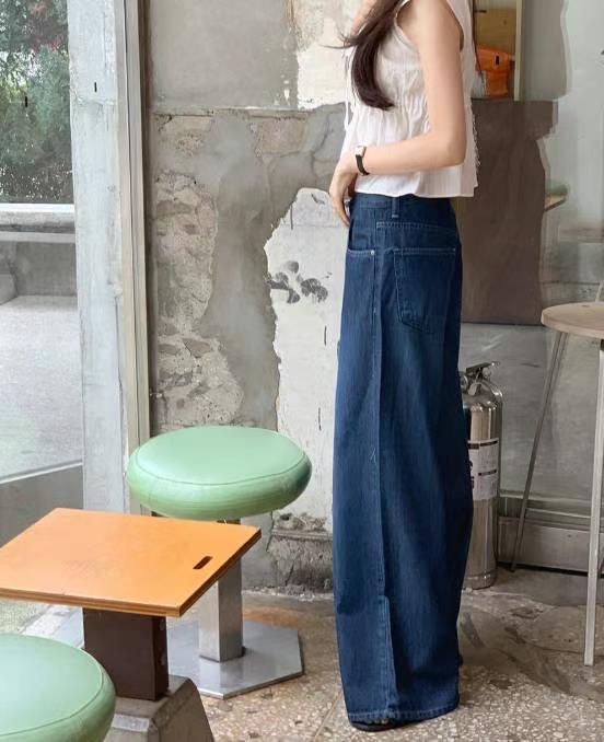 BEE韓國代購㊣女裝新品熱賣時尚真品25春夏推薦職業人氣牛仔褲BEE牛仔褲