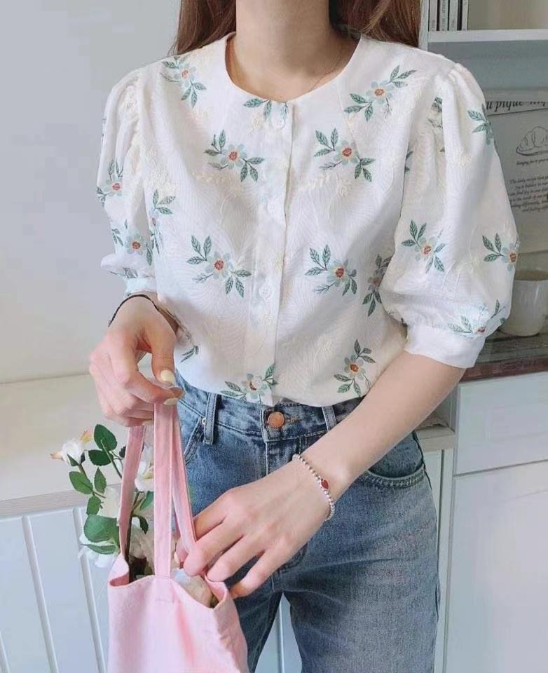 NOON韓國直郵㊣女裝新款休閑真品熱賣職業時尚推薦襯衫蕾絲衫NOON襯衫/蕾絲衫