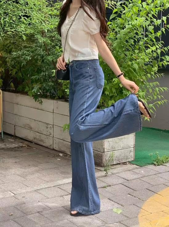 BEE韓國代購㊣女裝新款推薦真品時尚職業熱賣25春夏人氣牛仔褲BEE牛仔褲