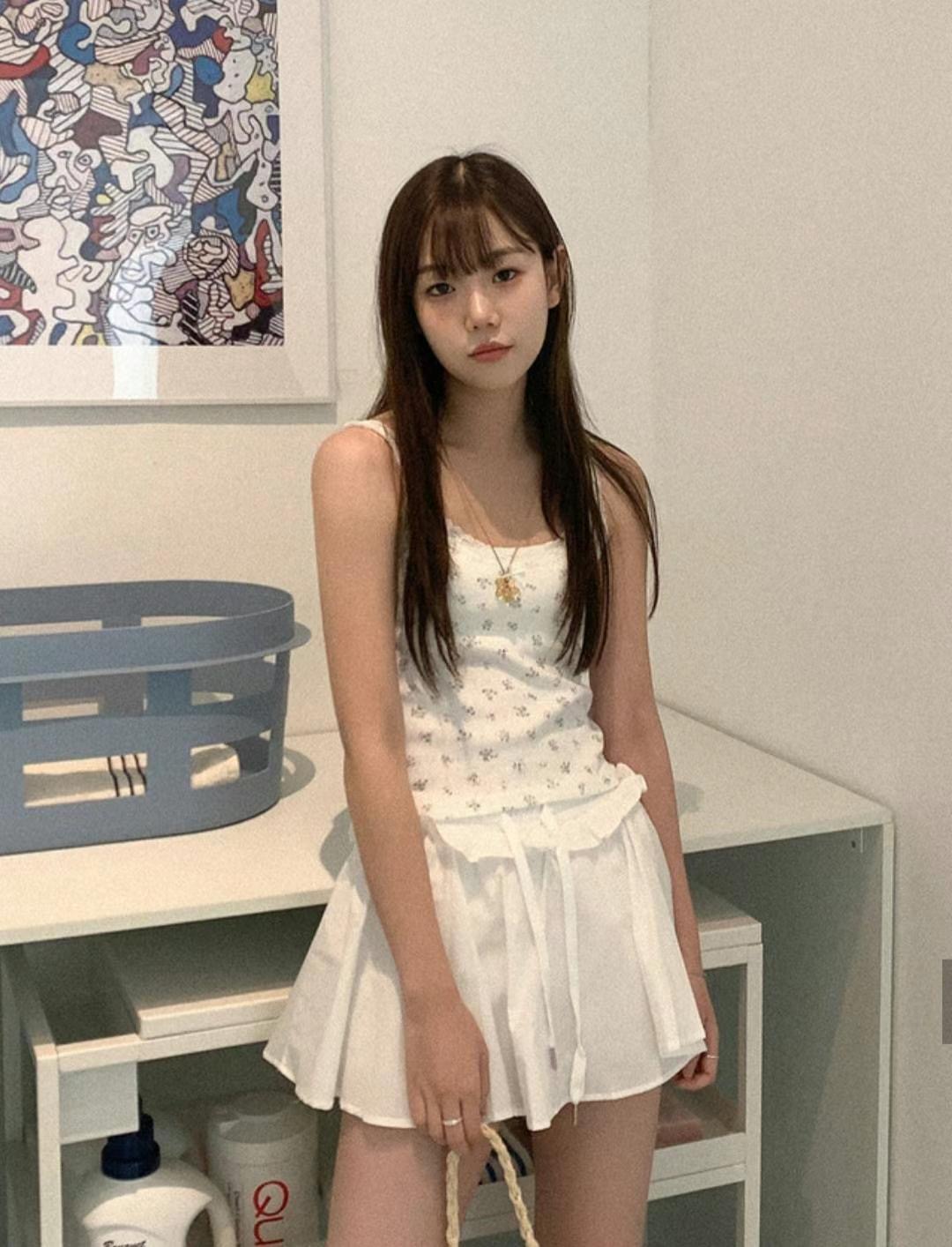 ASKMEAQUESTION韓國代購㊣女士新款時尚人氣職業吊帶背心蕾絲ASKMEAQUESTION吊帶/背心
