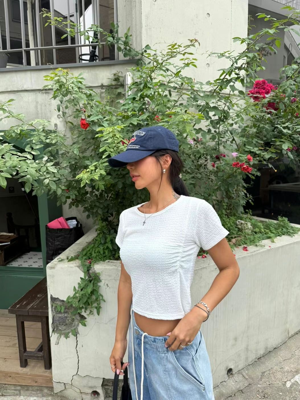QUEENS MADE韓國代購㊣女士新品25春夏人氣真品熱賣職業T恤QUEENS MADET恤