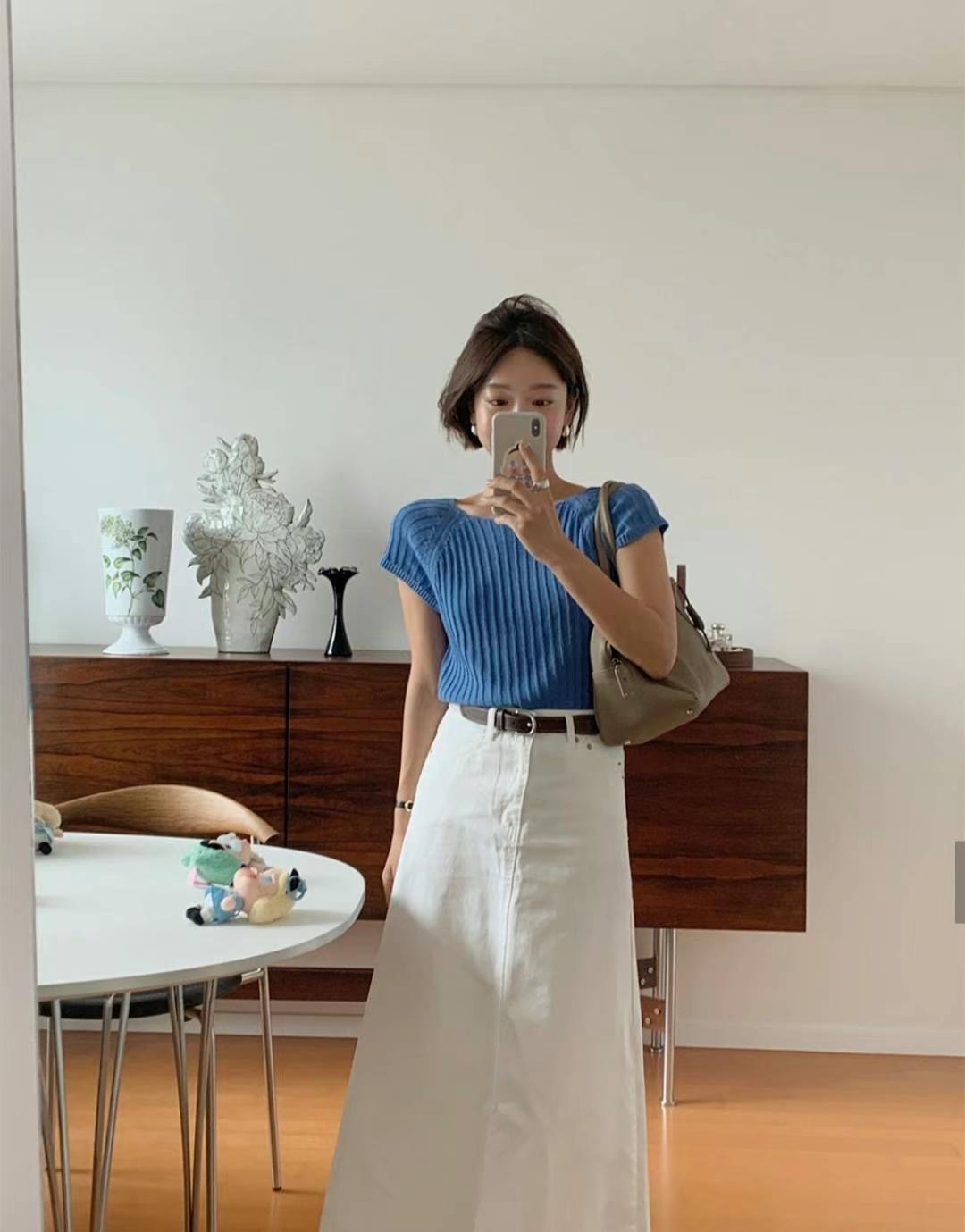 ASKMEAQUESTION韓國代購㊣女士新品熱賣25春夏人氣真品針織衫ASKMEAQUESTION針織衫