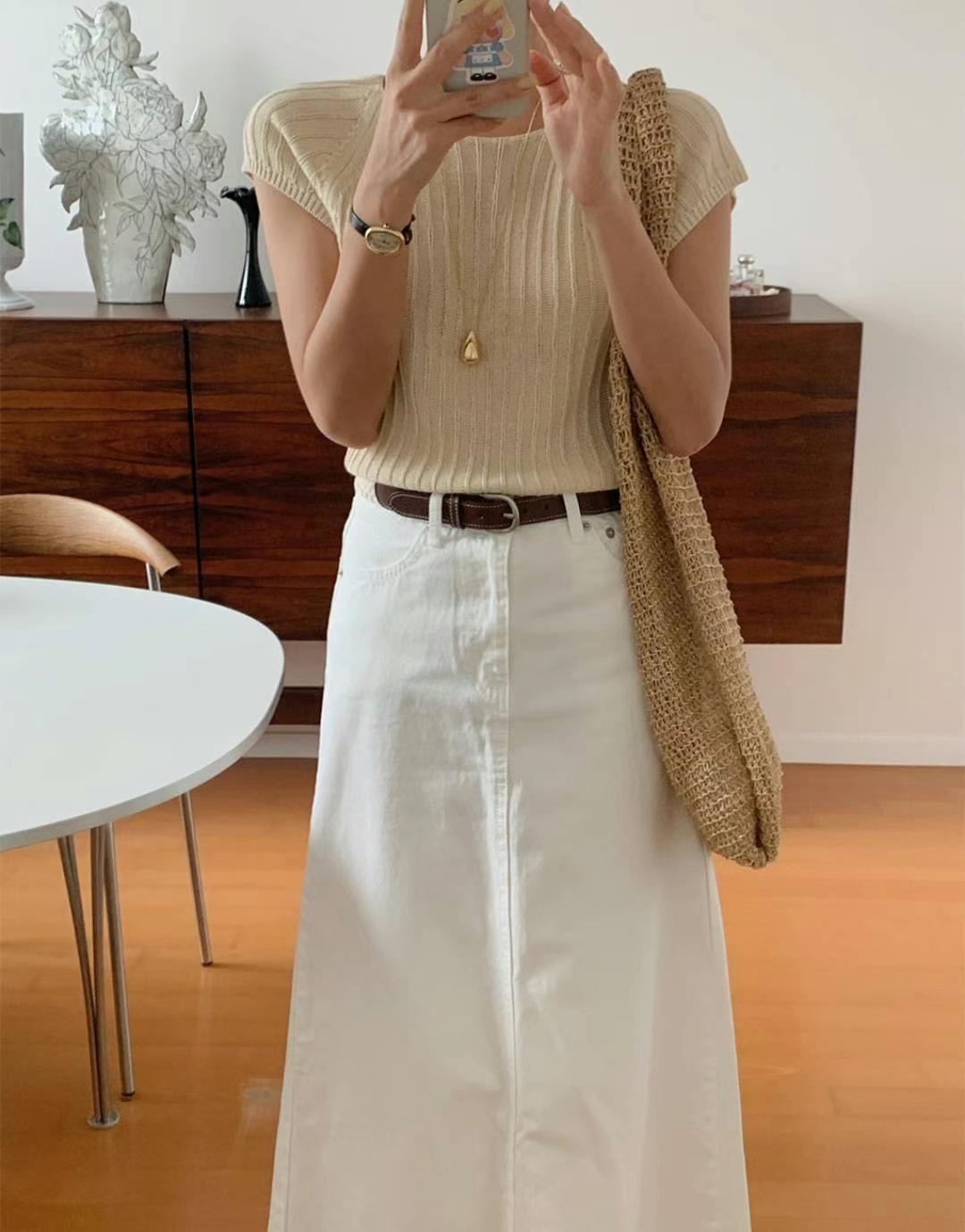 ASKMEAQUESTION韓國代購㊣女士新品熱賣25春夏人氣真品針織衫ASKMEAQUESTION針織衫