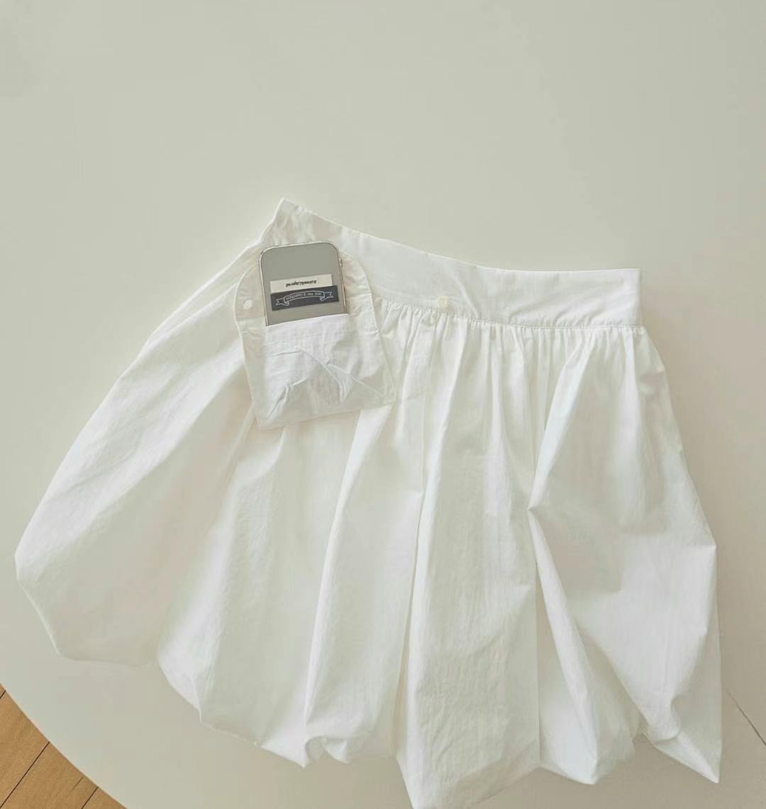 ASKMEAQUESTION韓國代購㊣女裝新款真品25春夏熱賣短裙口袋ASKMEAQUESTION短裙