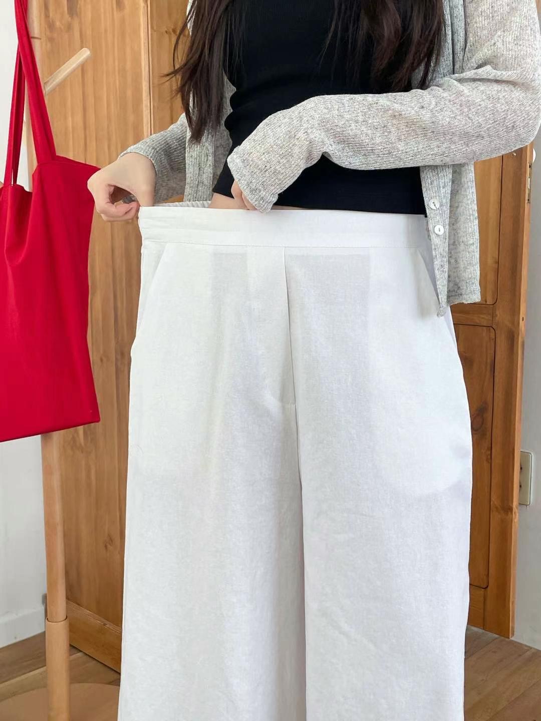 OTTO東大門㊣直郵女裝新品真品25春夏休閑推薦熱賣休閑褲亞麻OTTO休閑褲