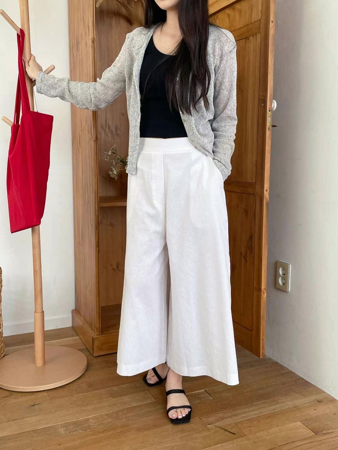 OTTO東大門㊣直郵女裝新品真品25春夏休閑推薦熱賣休閑褲亞麻OTTO休閑褲