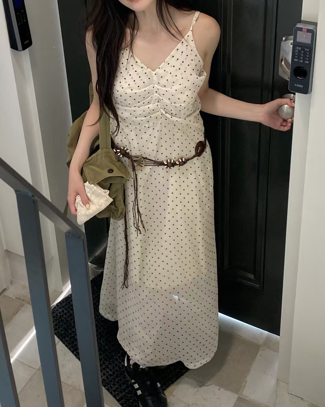 OPENING TITLE-오프닝타이틀-OT東大門㊣實拍女裝新品熱賣連衣裙不含腰帶anag/OPENING TITLE連衣裙圖色2