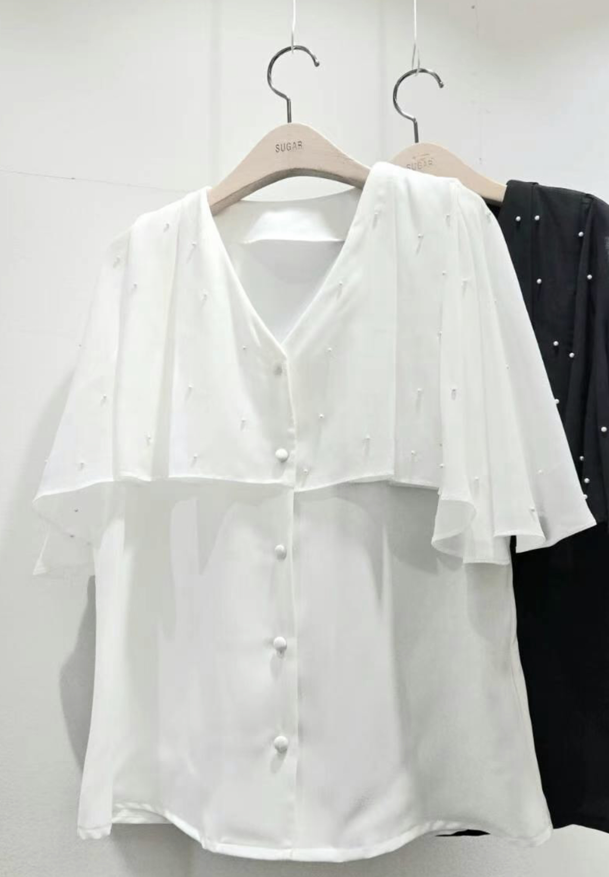 SUGAR-슈가-T東大門㊣直郵女士新品真品職業25春夏襯衫蕾絲衫SUGAR襯衫/蕾絲衫