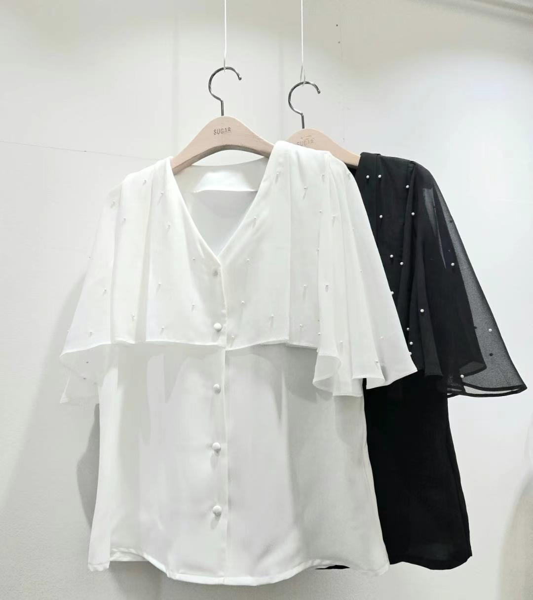 SUGAR-슈가-T東大門㊣直郵女士新品真品職業25春夏襯衫蕾絲衫SUGAR襯衫/蕾絲衫圖色2左二色