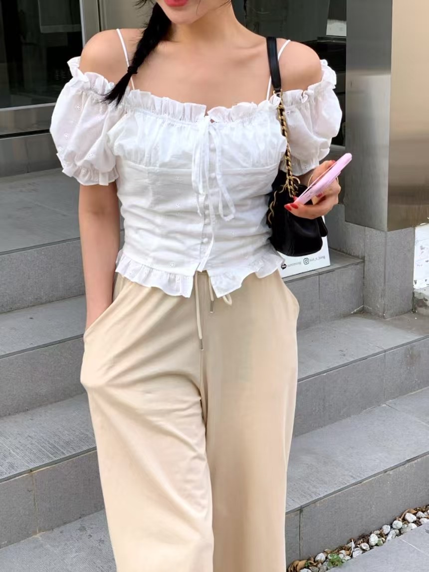 CRACKER韓國代購㊣女士新品人氣熱賣真品時尚職業襯衫蕾絲衫CRACKER_襯衫/蕾絲衫