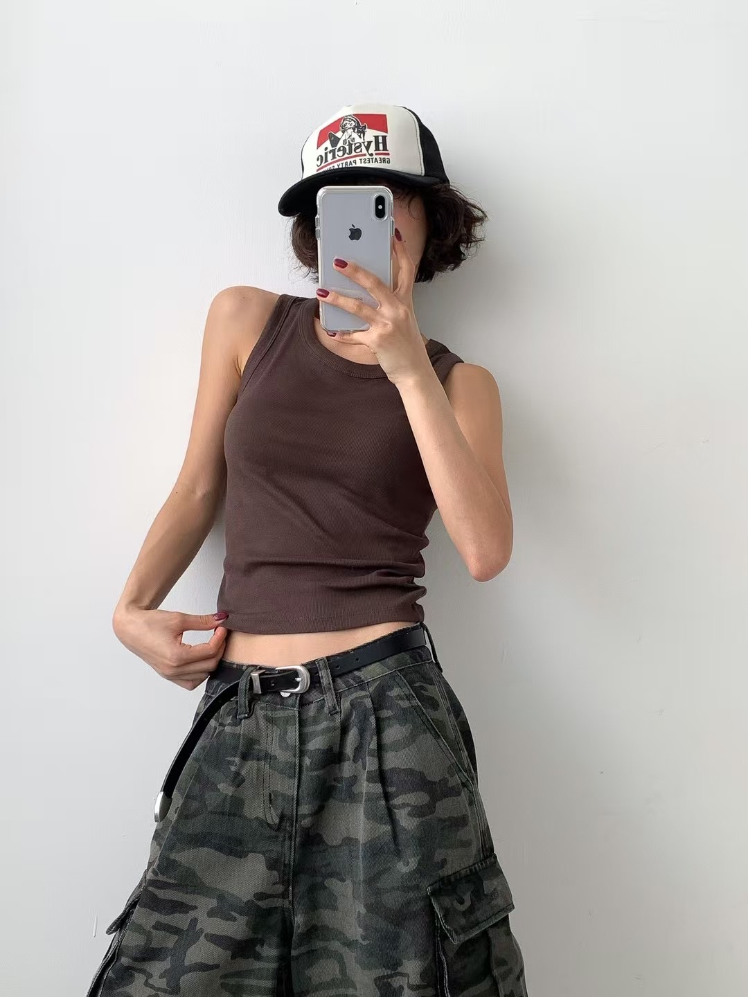 CRACKER韓國直郵㊣女裝新款25春夏時尚推薦熱賣吊帶背心莫代爾CRACKER_吊帶/背心圖色4