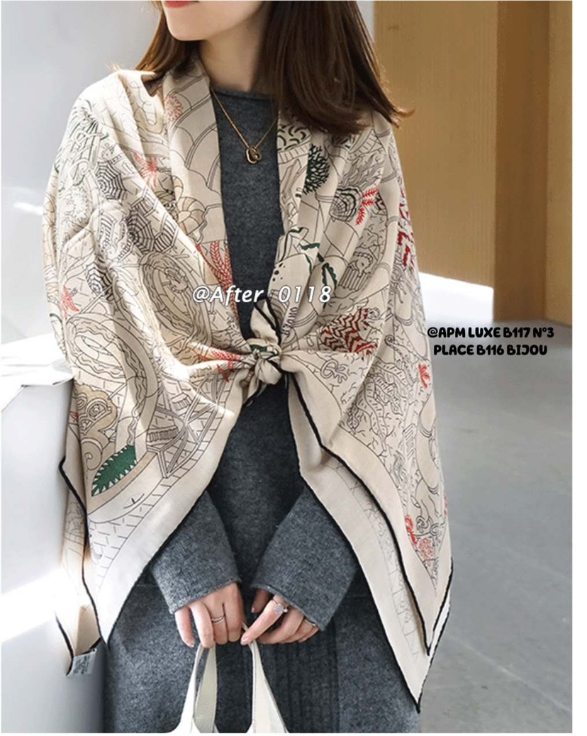 BIJOU東大門㊣代購女士新款推薦25春夏職業時尚人氣圍巾披肩BIJOU圍巾/披肩