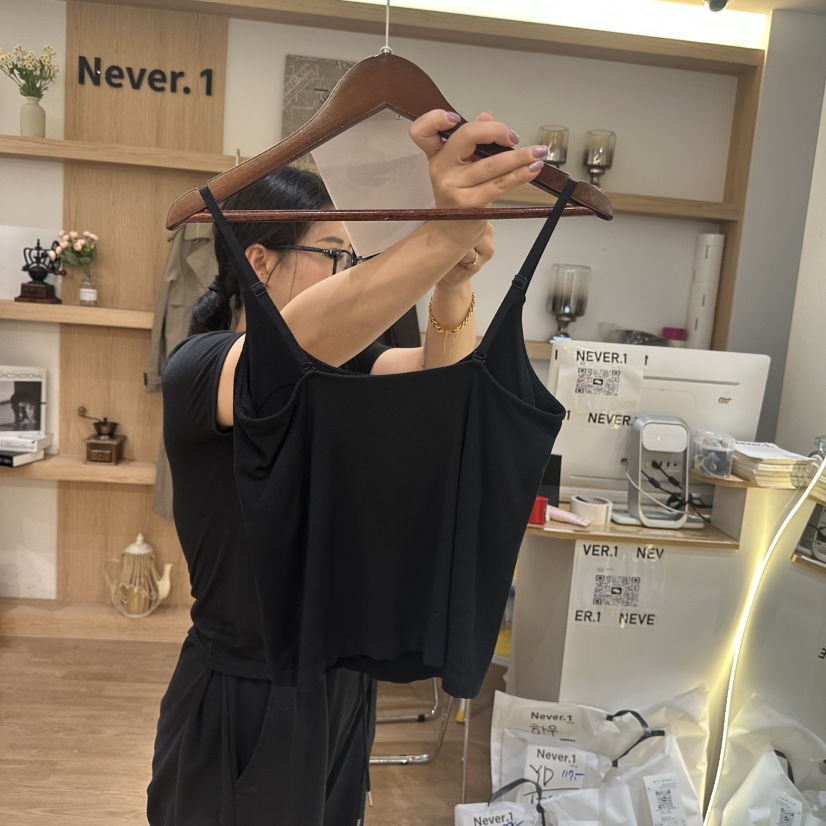 NEVER.1東大門㊣直郵女裝新品休閑25春夏推薦熱賣吊帶背心NEVER.1吊帶/背心