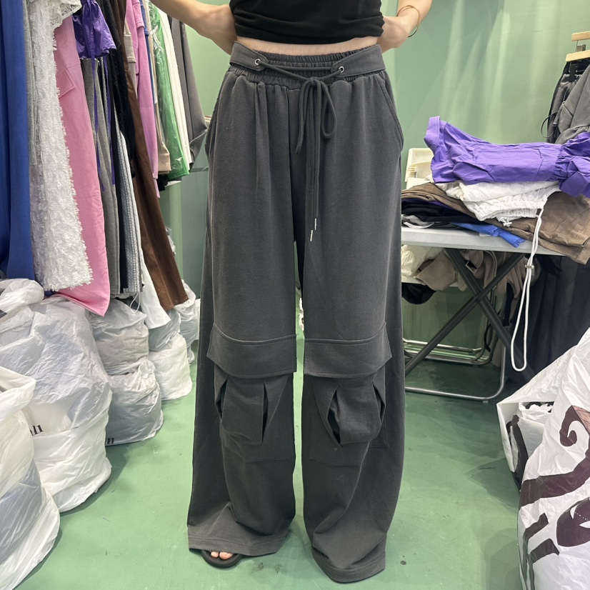 ROMANTIC NEWYORK東大門㊣實拍女裝新品時尚休閑褲工裝褲口袋ROMANTIC NEWYORK休閑褲圖色2