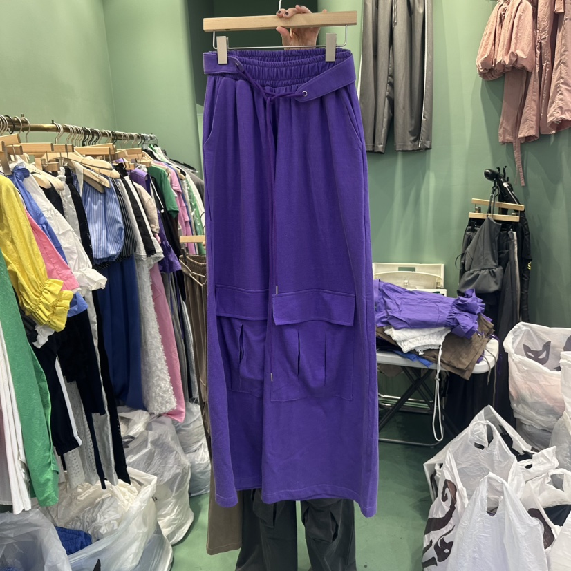 ROMANTIC NEWYORK東大門㊣實拍女裝新品時尚休閑褲工裝褲口袋ROMANTIC NEWYORK休閑褲圖色3