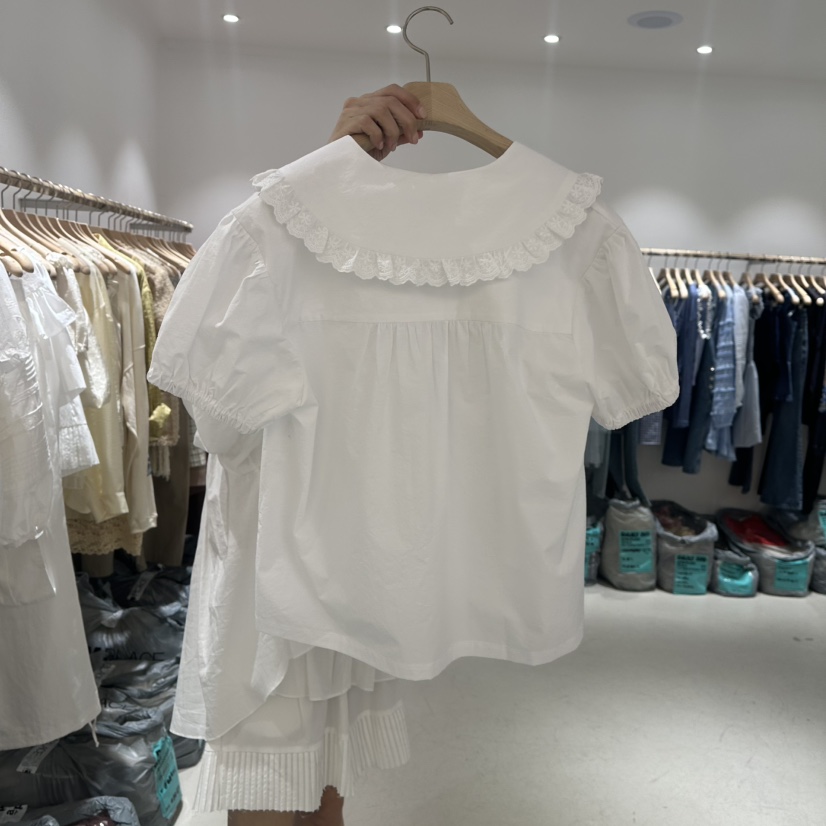 DAILYJUD東大門㊣直郵女裝新款休閑時尚熱賣真品襯衫蕾絲衫DAILY JUD襯衫/蕾絲衫