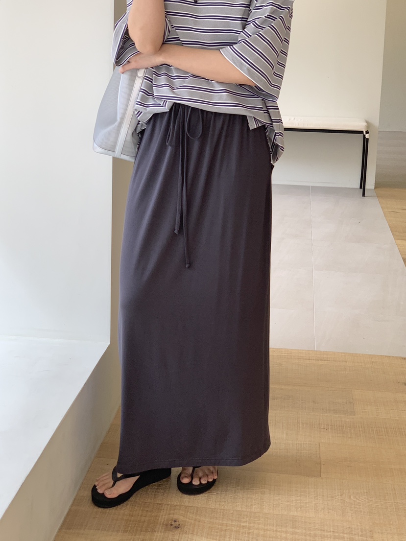 PLANTS ON GRAY韓國直郵㊣女士新品人氣時尚職業長裙寬松PLANTS ON GRAY長裙