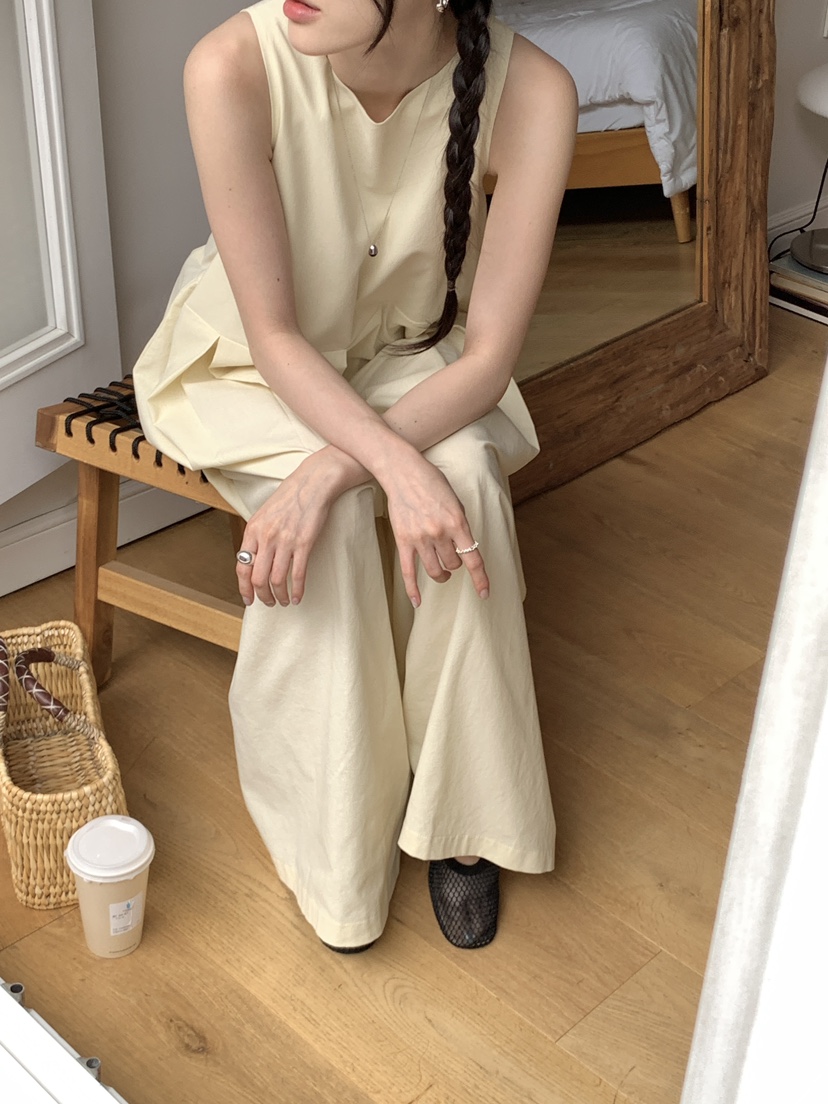PLANTS ON GRAY韓國代購㊣女裝新款人氣休閑職業熱賣連體褲PLANTS ON GRAY連體褲