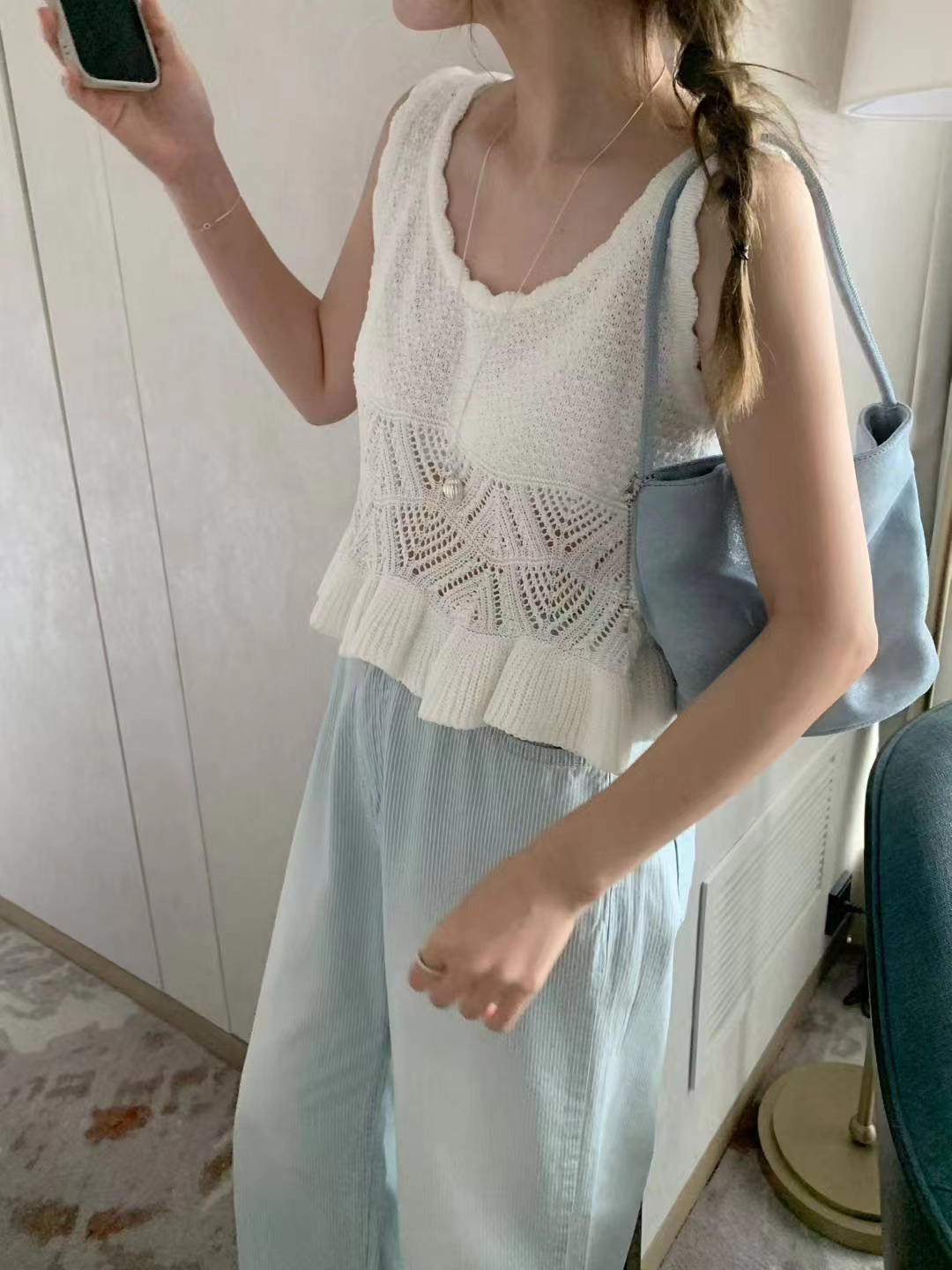 MELLOUNGE-멜라운지-T韓國直郵㊣女士新品熱賣休閑吊帶背心MELLOUNGE-T吊帶/背心