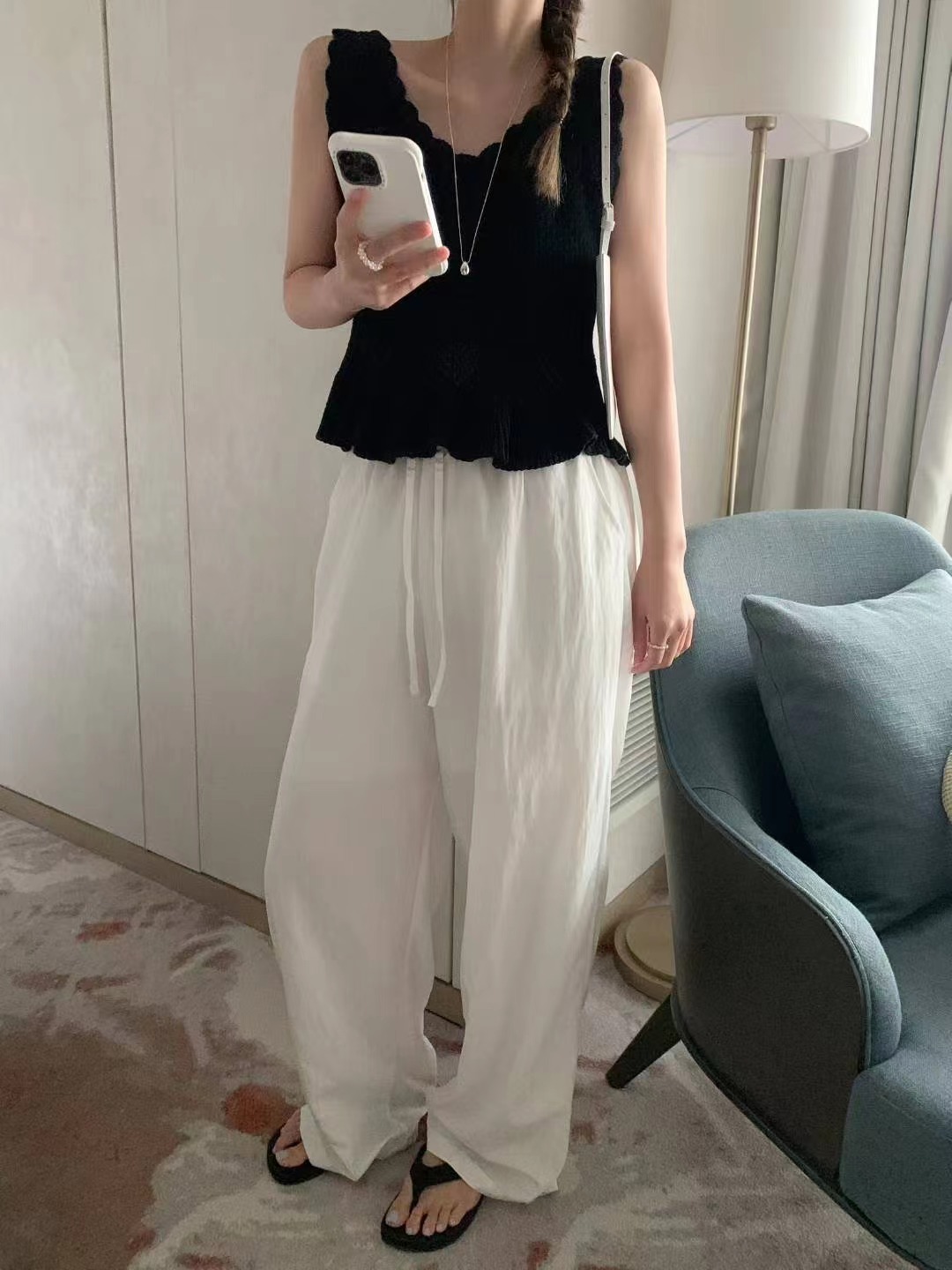 MELLOUNGE-멜라운지-T韓國直郵㊣女士新品熱賣休閑吊帶背心MELLOUNGE-T吊帶/背心
