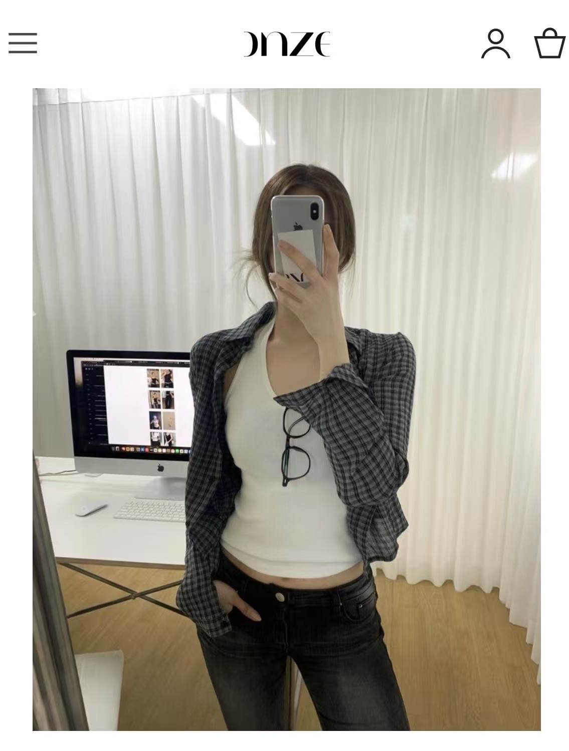 UNSANE東大門㊣實拍女裝新品25春夏休閑熱賣人氣襯衫蕾絲衫UNSANE襯衫/蕾絲衫