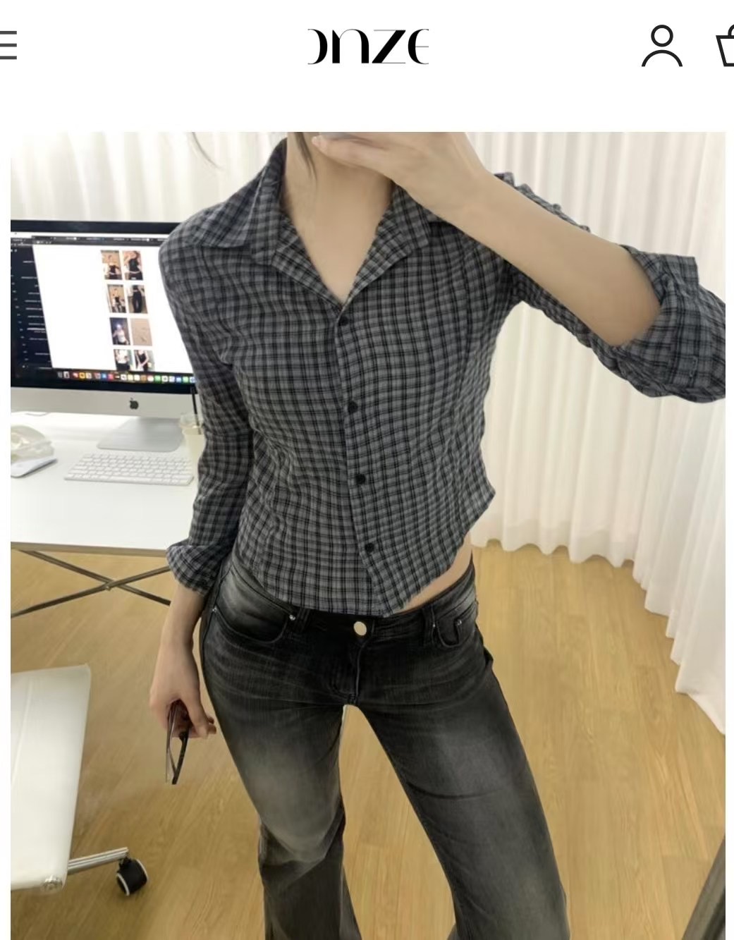 UNSANE東大門㊣實拍女裝新品25春夏休閑熱賣人氣襯衫蕾絲衫UNSANE襯衫/蕾絲衫