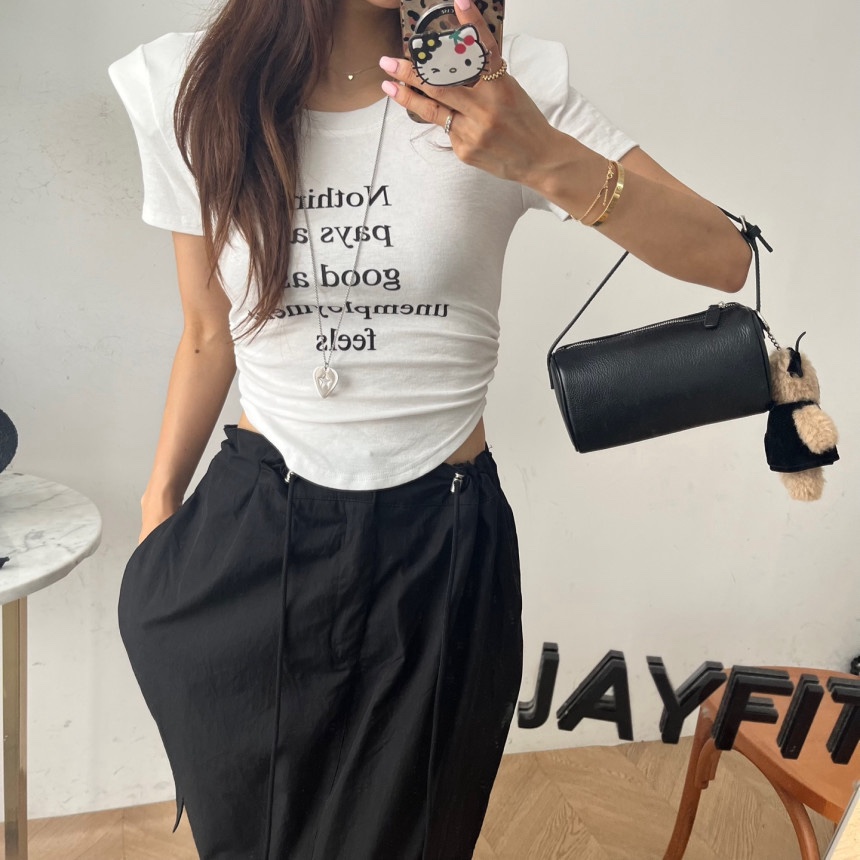 BLACK BABI東大門㊣直郵女裝新款休閑人氣真品25春夏時尚T恤BLACK BABIT恤圖色2
