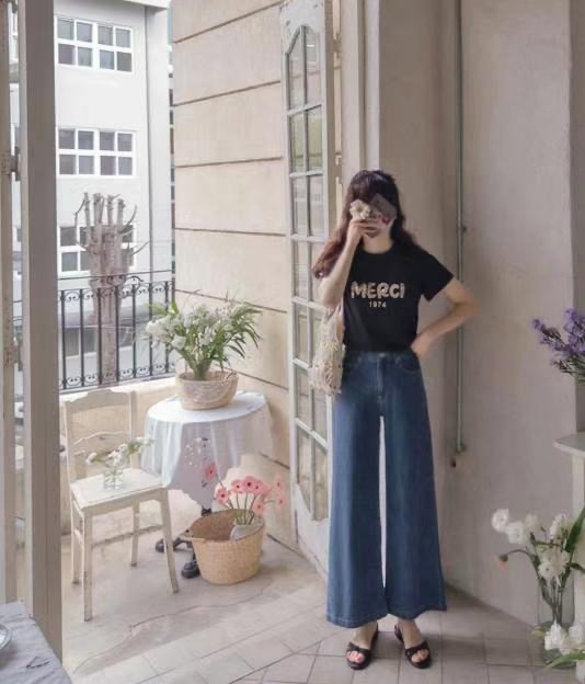 BEE韓國直郵㊣女裝新款25春夏真品人氣熱賣休閑時尚推薦牛仔褲BEE牛仔褲