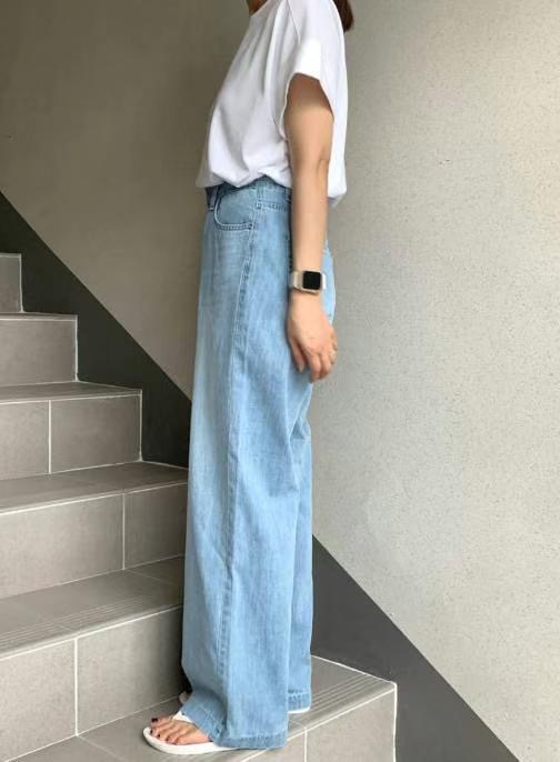 BEE韓國直郵㊣女裝新款真品時尚人氣25春夏熱賣職業休閑牛仔褲BEE牛仔褲