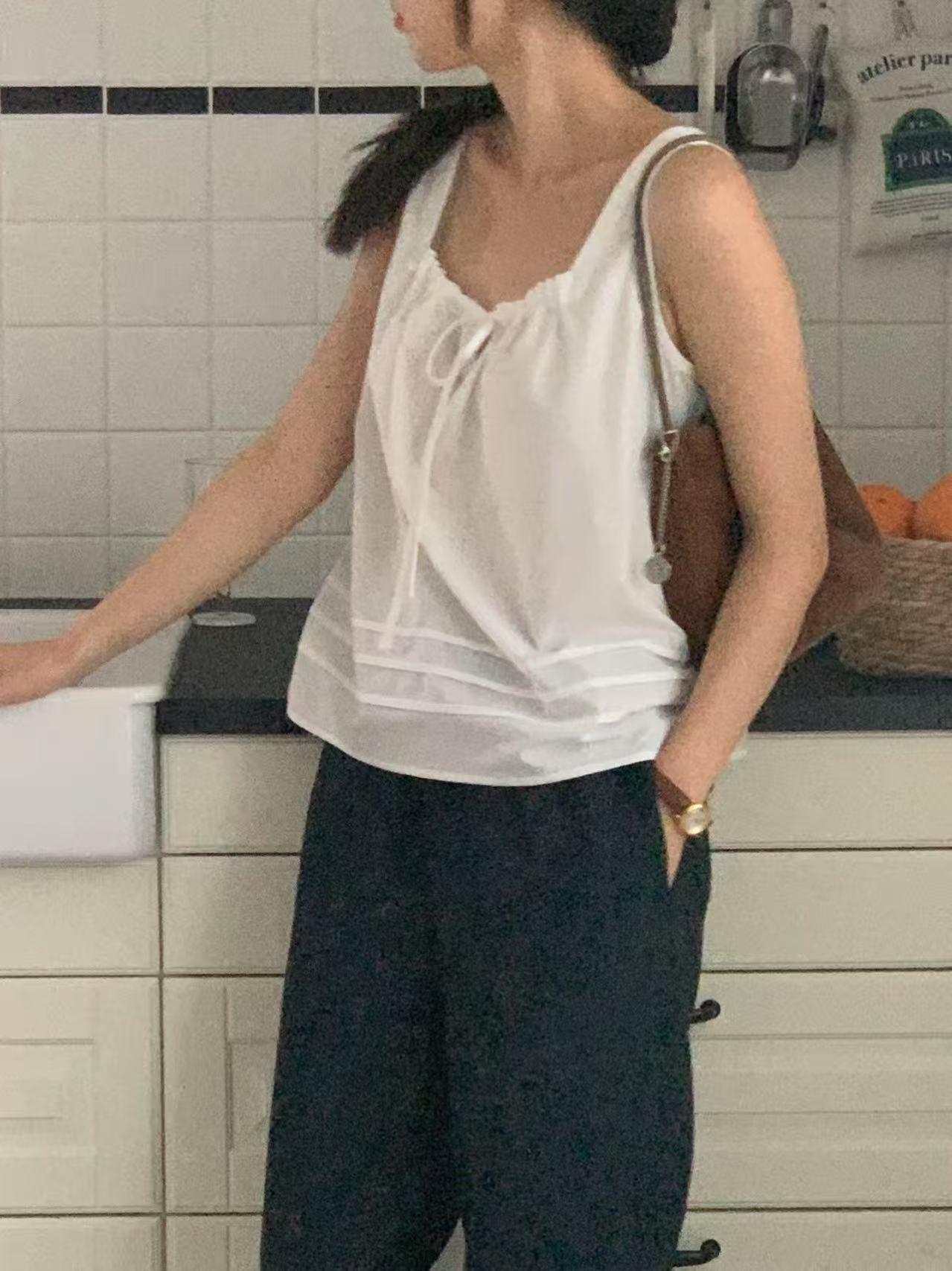 BILLOW東大門㊣實拍女士新品時尚職業休閑人氣25春夏吊帶背心BILLOW吊帶/背心