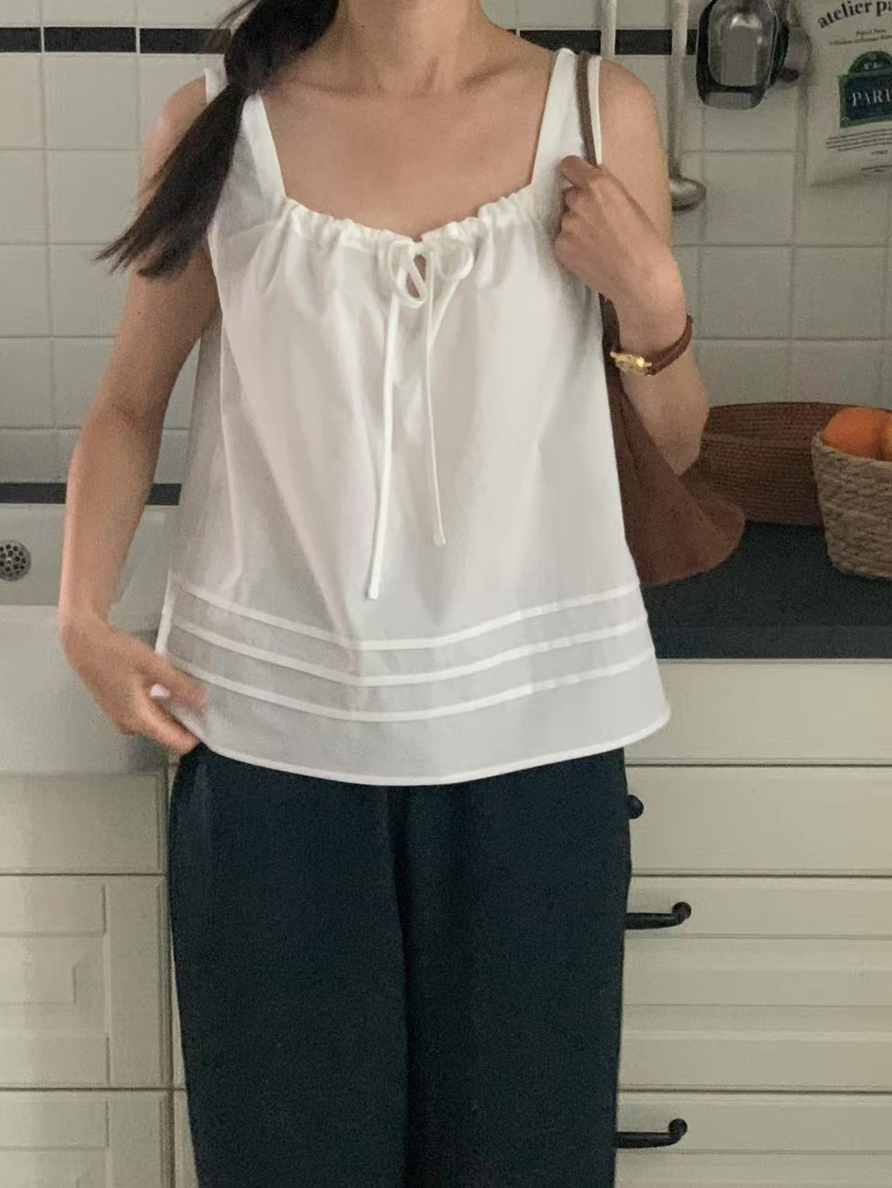 BILLOW東大門㊣實拍女士新品時尚職業休閑人氣25春夏吊帶背心BILLOW吊帶/背心圖色1