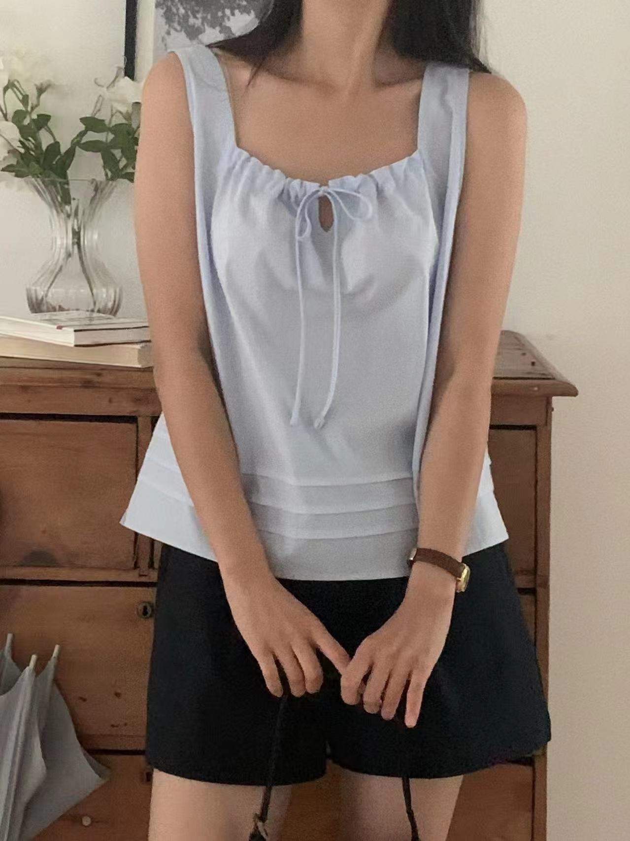 BILLOW東大門㊣實拍女士新品時尚職業休閑人氣25春夏吊帶背心BILLOW吊帶/背心圖色2