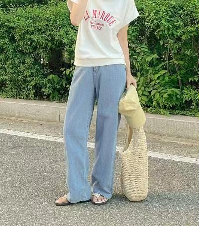 BEE東大門㊣直郵女裝新品推薦休閑人氣時尚25春夏職業牛仔褲BEE牛仔褲