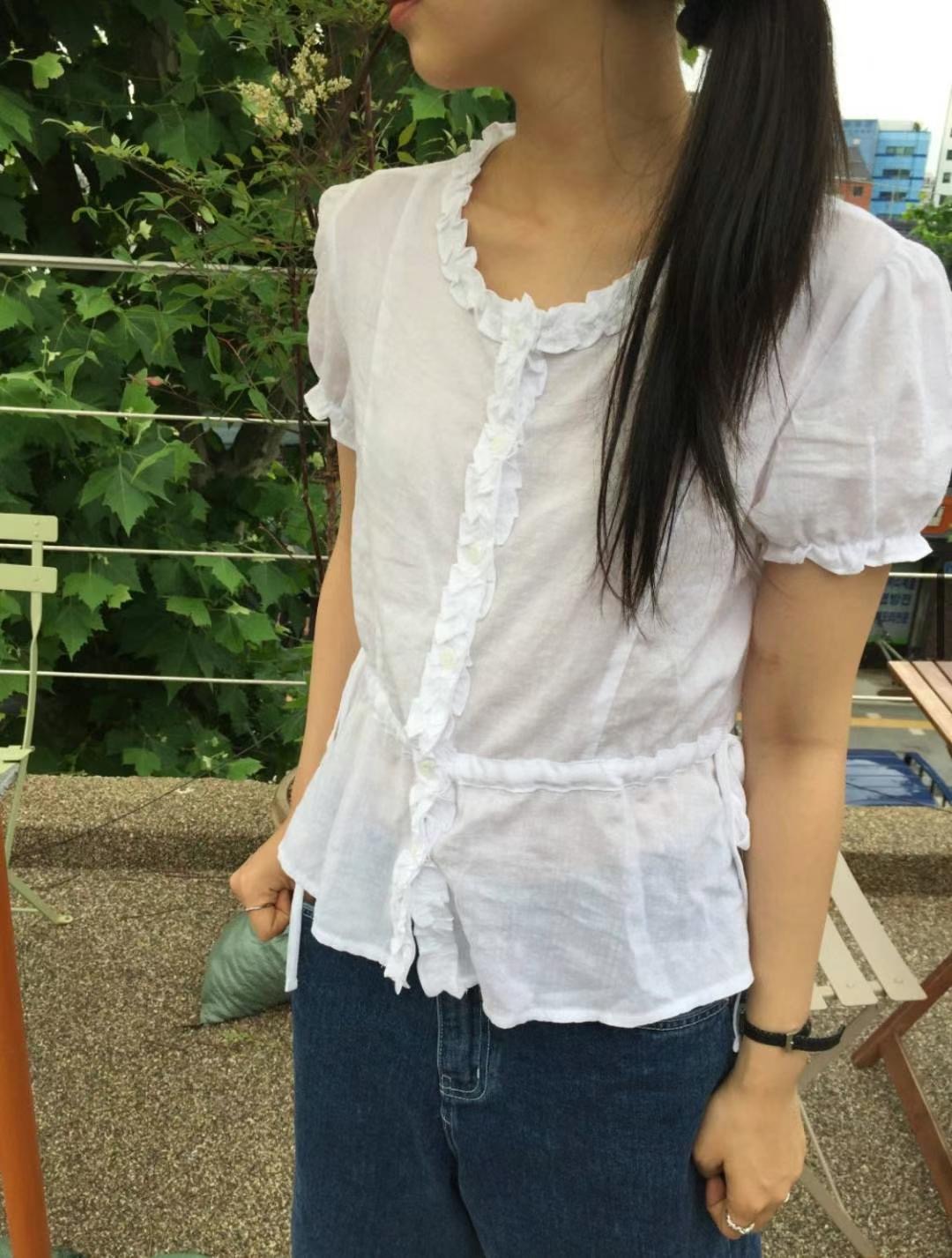 TREEAN-트리안-T東大門㊣直郵女裝新品推薦職業襯衫蕾絲衫TREEAN襯衫/蕾絲衫
