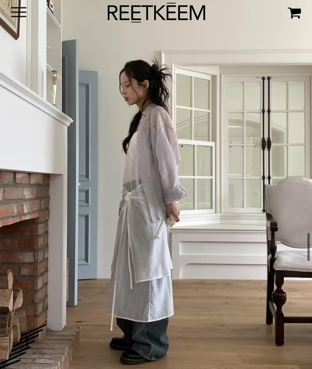UNSANE韓國直郵㊣女裝新款推薦休閑時尚人氣真品襯衫蕾絲衫UNSANE襯衫/蕾絲衫