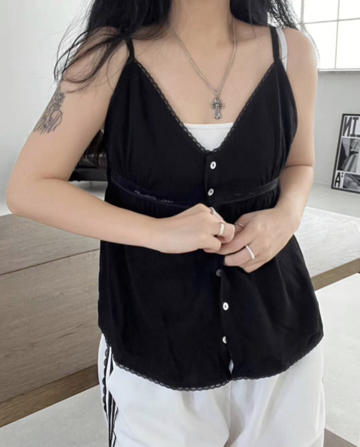 UNSANE韓國直郵㊣女士新款休閑推薦熱賣真品人氣25春夏吊帶背心UNSANE吊帶/背心圖色2