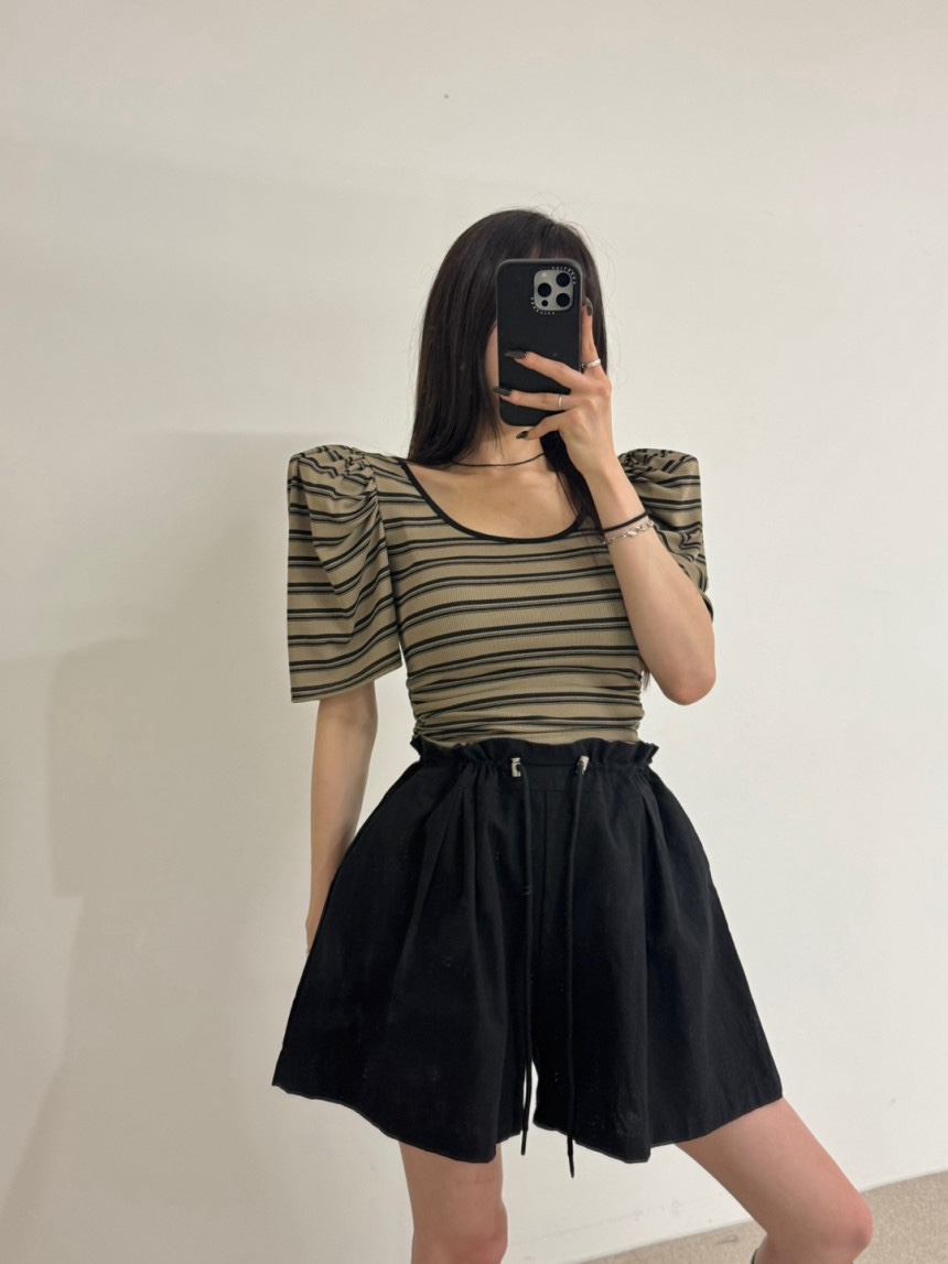 BLACK BABI東大門㊣實拍女士新款職業25春夏時尚休閑真品T恤BLACK BABIT恤圖色2