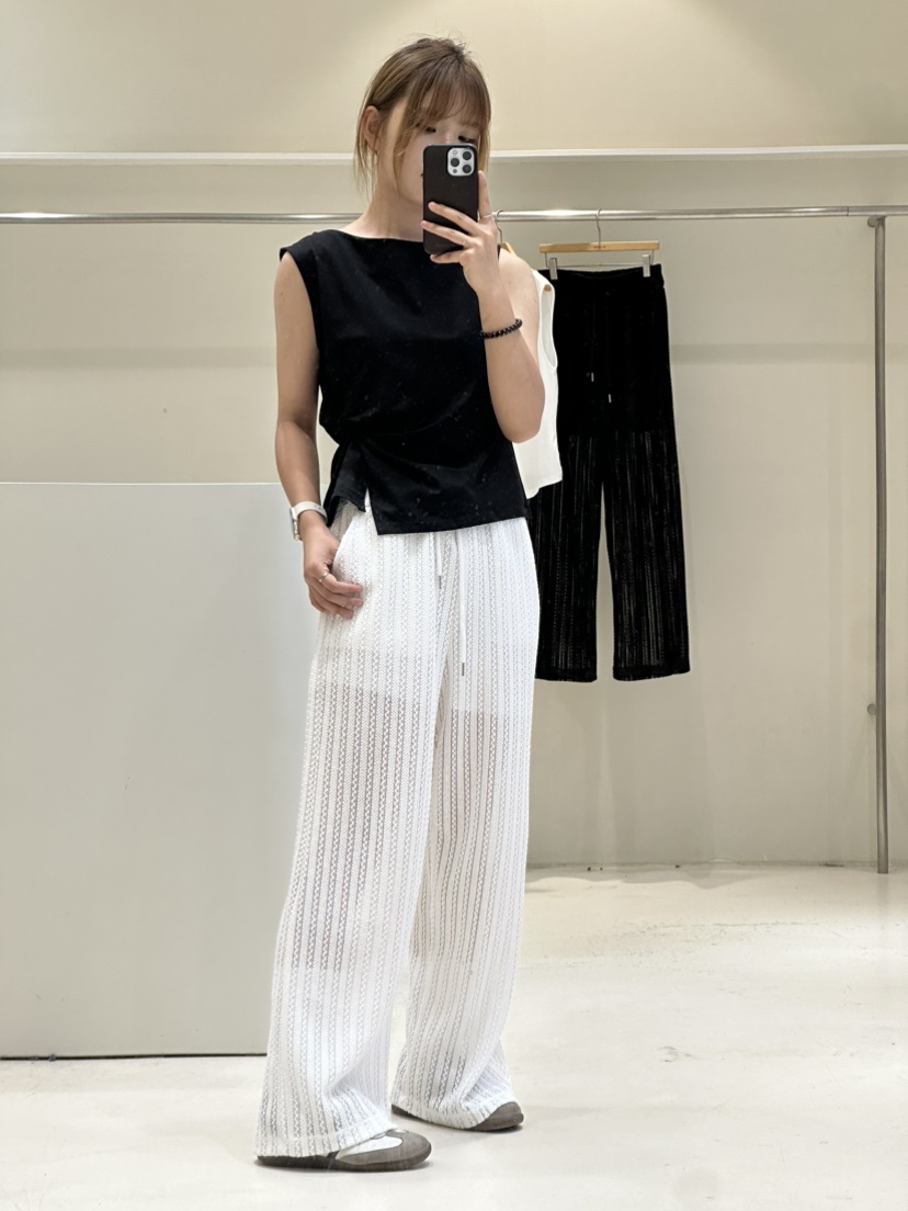 MILLIMETER東大門㊣實拍女士新品休閑25春夏推薦休閑褲蕾絲MILLIMETER休閑褲