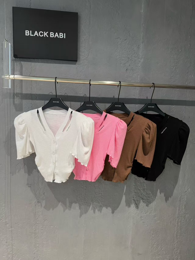 BLACK BABI韓國代購㊣女裝新款人氣推薦熱賣職業休閑針織衫BLACK BABI針織衫