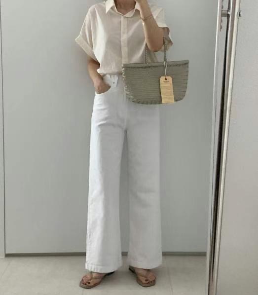 BEE東大門㊣代購女裝新品熱賣人氣職業休閑推薦真品25春夏牛仔褲BEE牛仔褲圖色3