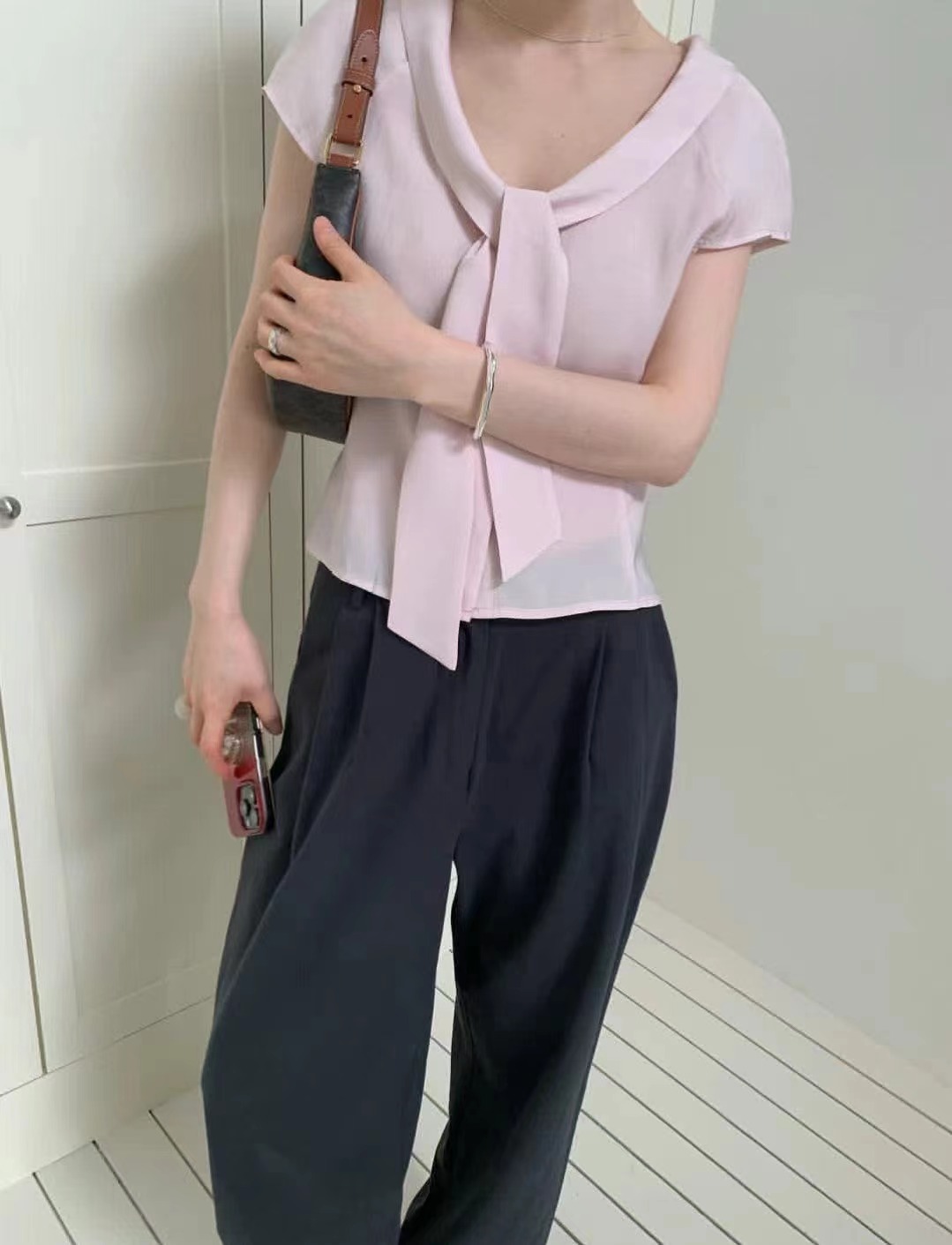 WEARRAW韓國代購㊣女裝新款25春夏職業休閑人氣時尚襯衫蕾絲衫WEARRAW襯衫/蕾絲衫