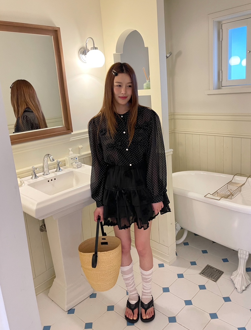 BOUTIQUE-L韓國直郵㊣女士新品人氣職業時尚休閑襯衫蕾絲衫BOUTIQUE-L襯衫/蕾絲衫