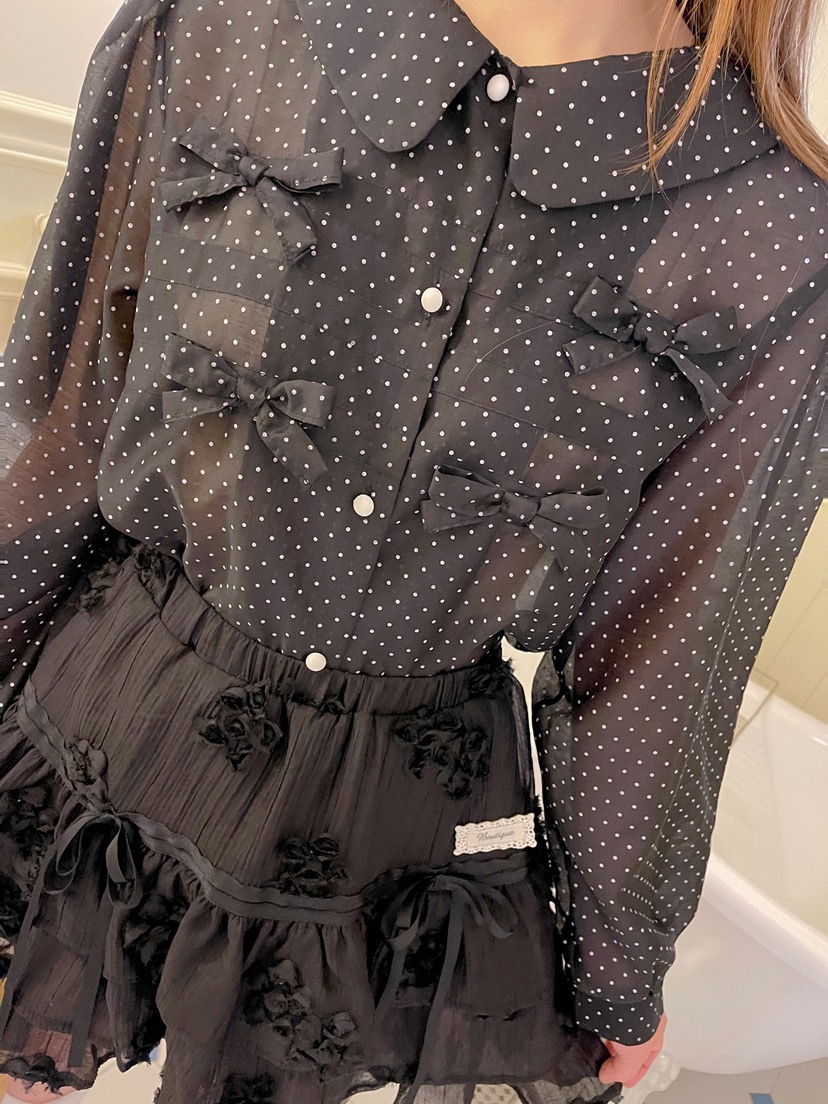 BOUTIQUE-L韓國直郵㊣女士新品人氣職業時尚休閑襯衫蕾絲衫BOUTIQUE-L襯衫/蕾絲衫