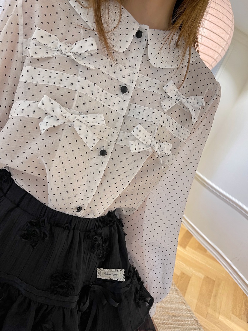 BOUTIQUE-L韓國直郵㊣女士新品人氣職業時尚休閑襯衫蕾絲衫BOUTIQUE-L襯衫/蕾絲衫