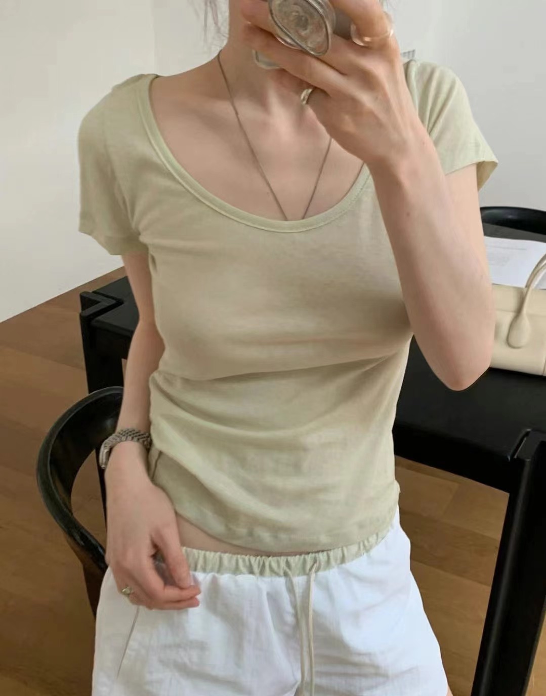 WEARRAW東大門㊣實拍女士新款職業25春夏熱賣真品推薦休閑T恤WEARRAWT恤圖色2