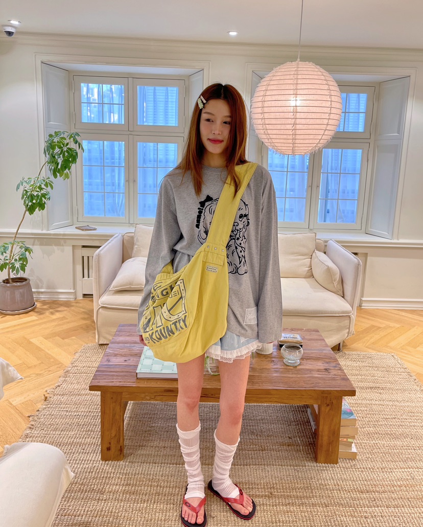 BOUTIQUE-L東大門㊣實拍女裝新款職業推薦熱賣25春夏長袖T恤BOUTIQUE-L長袖T恤