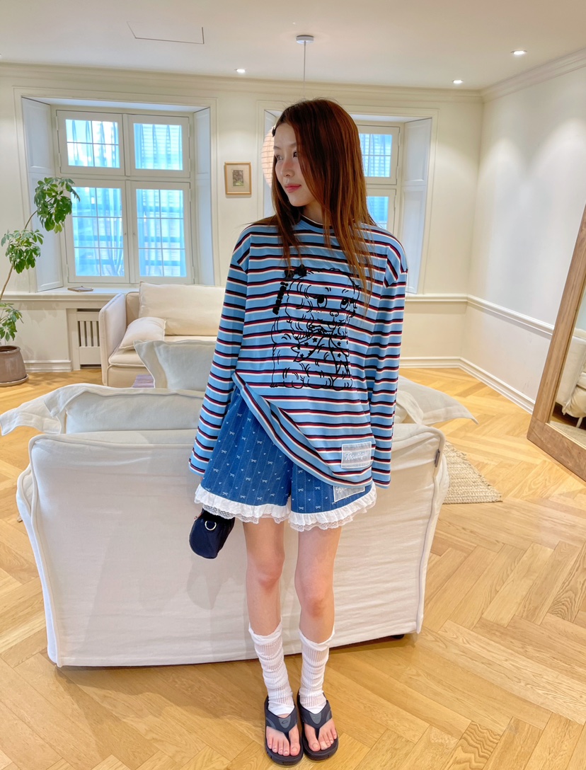 BOUTIQUE-L東大門㊣實拍女裝新款職業推薦熱賣25春夏長袖T恤BOUTIQUE-L長袖T恤