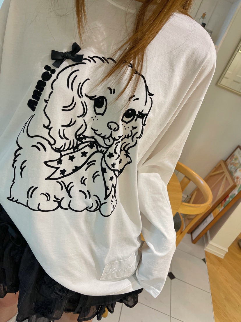 BOUTIQUE-L東大門㊣實拍女裝新款職業推薦熱賣25春夏長袖T恤BOUTIQUE-L長袖T恤