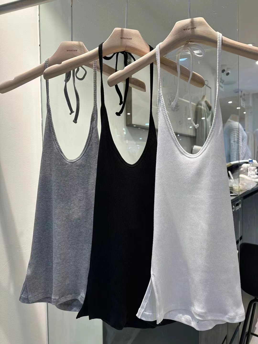 WEARRAW東大門㊣實拍女裝新品25春夏休閑真品人氣職業吊帶背心WEARRAW吊帶/背心圖色1左一色